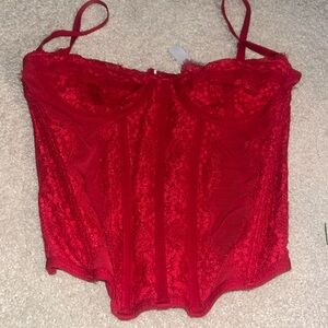 Urban outfitters red corset tank